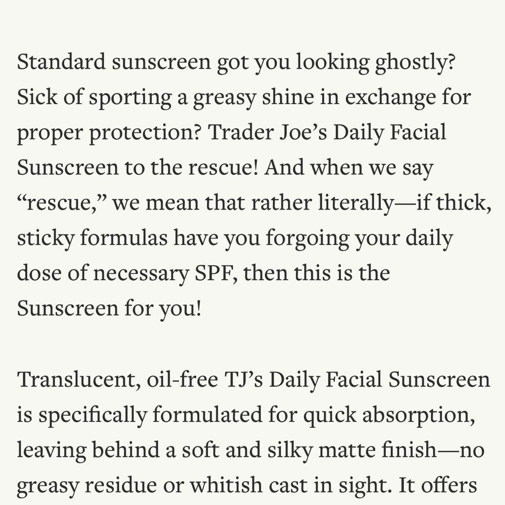 $12❤️‍🔥 LAST 1! Trader Joe’s Daily Facial Sunscreen SPF40 ☀️ NEW IN BOX Face - Picture 3 of 5